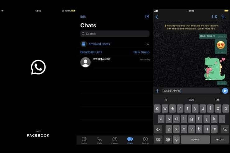 Modo oscuro: así se ve WhatsApp con la nueva función