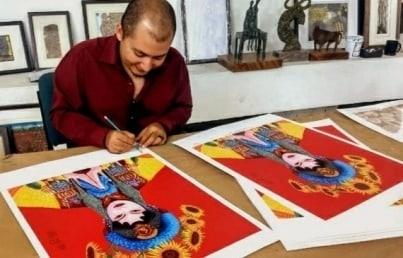 Joven artista cubano expone en México