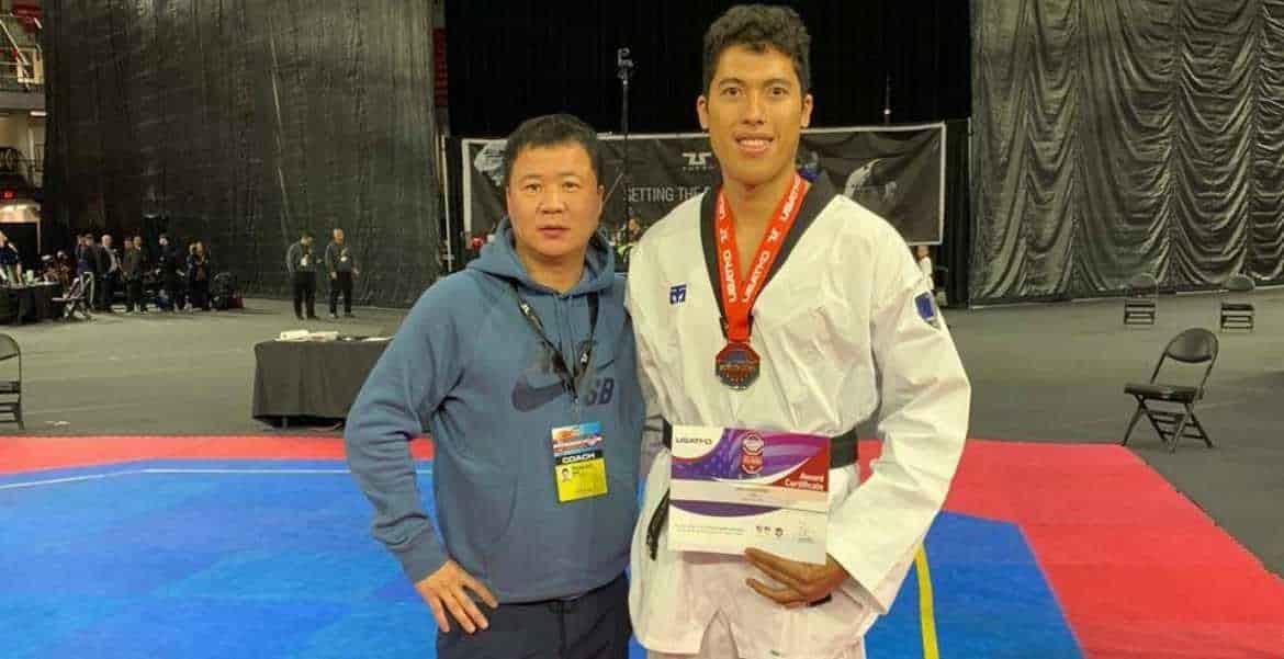 Carlos Sansores se queda con oro en Abierto de Taekwondo