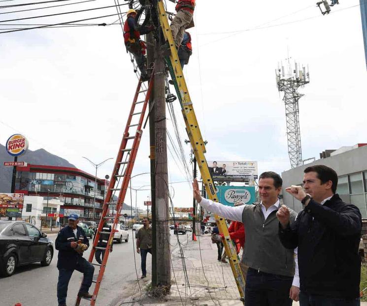 Buscan remover 100 mil metros lineales de cable en Monterrey