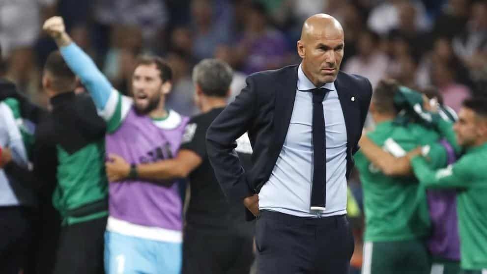 Zidane asume derrota del Madrid ante Betis