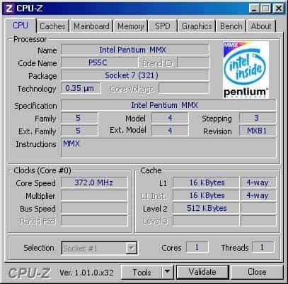 Intel Pentium MMX es overclockeado y alcanza mejora del 124%