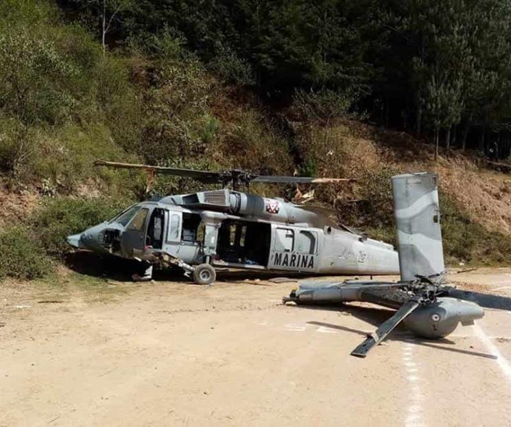 Cae helicóptero de Semar, hay un muerto y 20 heridos