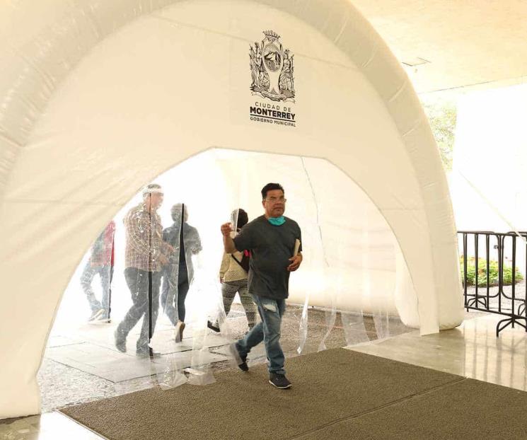 Instalan túnel sanitizante, ahora en Monterrey