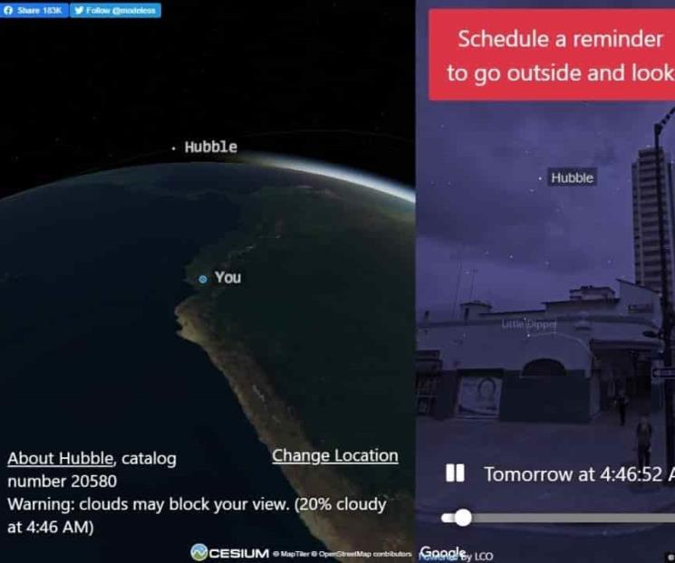 Sitio web permite saber qué satélites pasarán en la noche