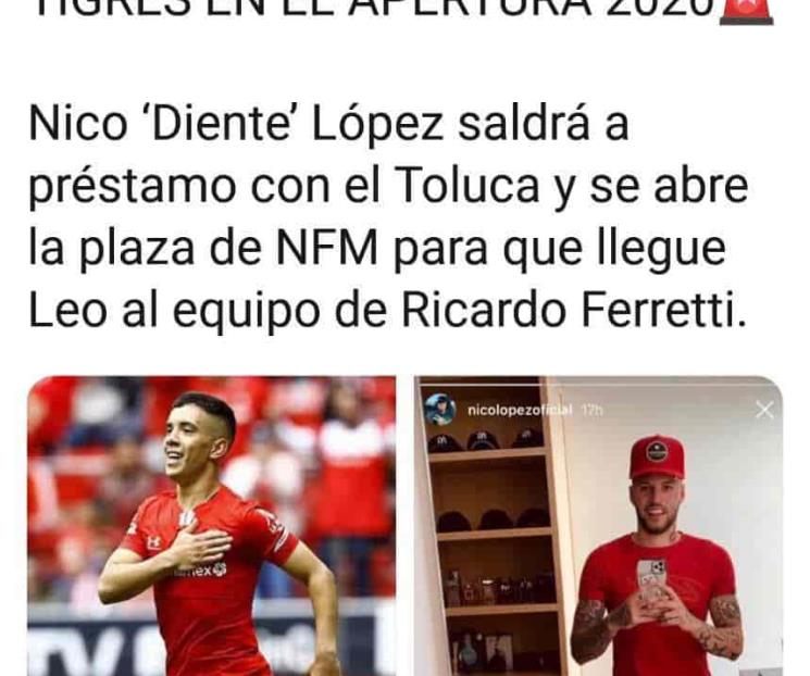 Leo Fernández si jugaría en Tigres para el Torneo Ap2020