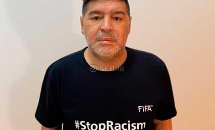 Maradona se une a protesta contra el racismo