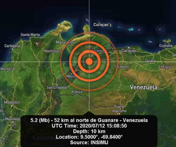 Se registra sismo de magnitud 5.2 en Biscucuy, Venezuela
