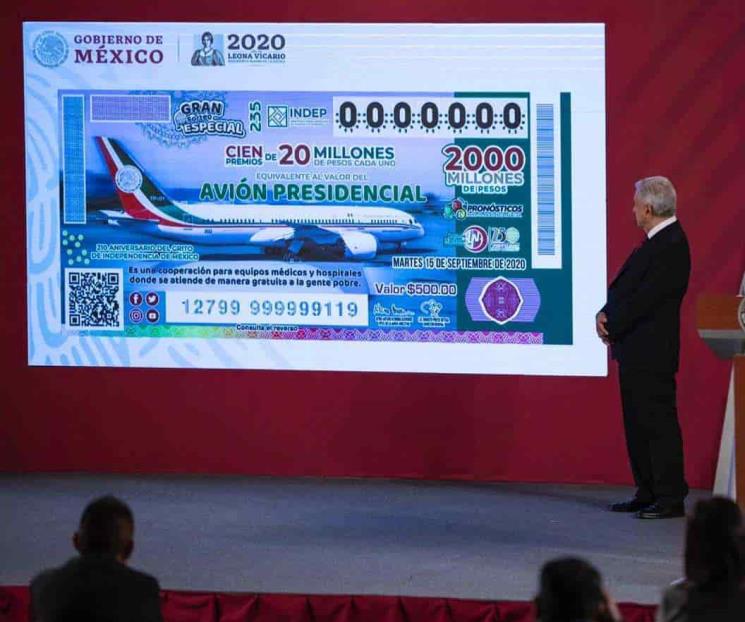 Reanudan venta de billetes de lotería para rifa de avión