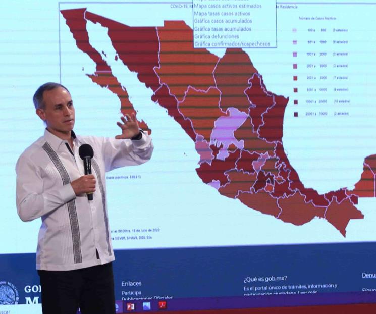 Reporta México 344, 224 casos de Covid-19 y 39,184 muertos