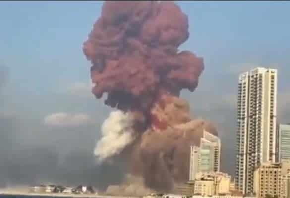Registran fuerte explosión en Beirut