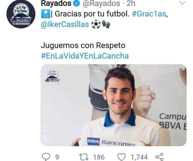 Rayados y Layún también se acordaron de Iker Casillas