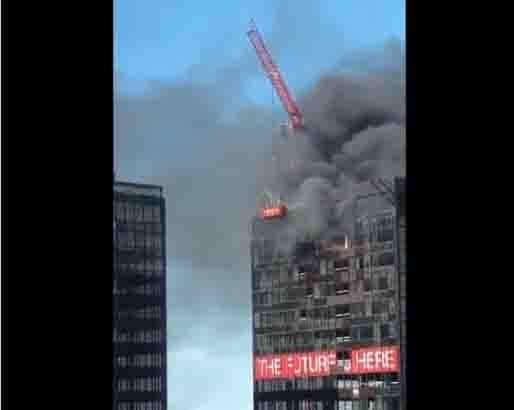 Se registra incendio en el World Trade Center de Bruselas