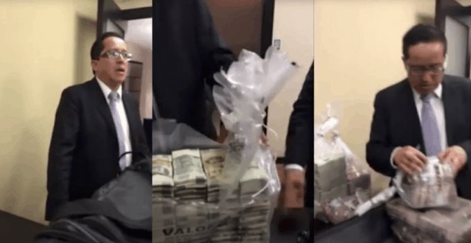 Circula video con bolsa repleta de dinero en caso Lozoya