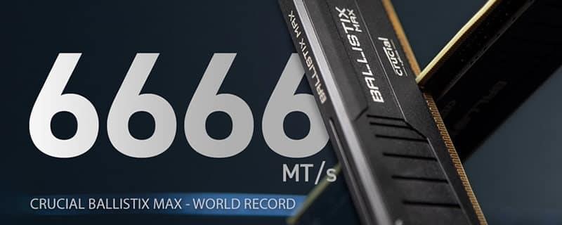 ASUS alcanza una velocidad récord de 6666MHz DDR4