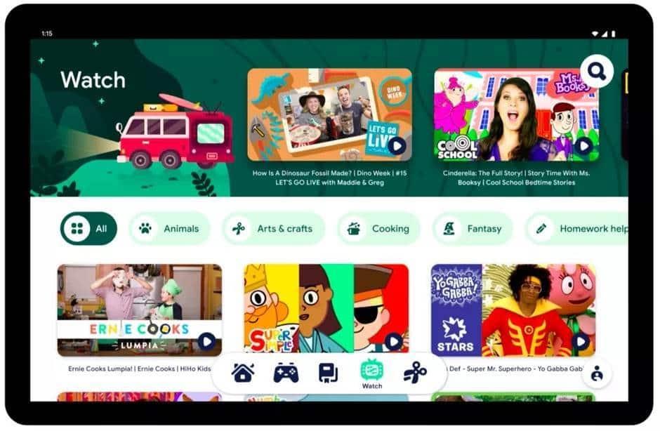 Google lanza Kids Space, un hub con apps y videos para niños
