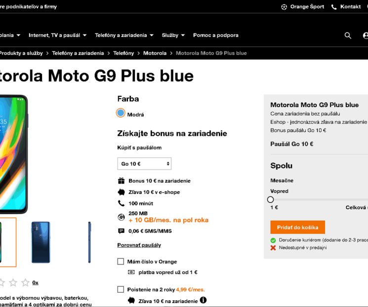 Aparece el Moto G9 Plus en una tienda en línea