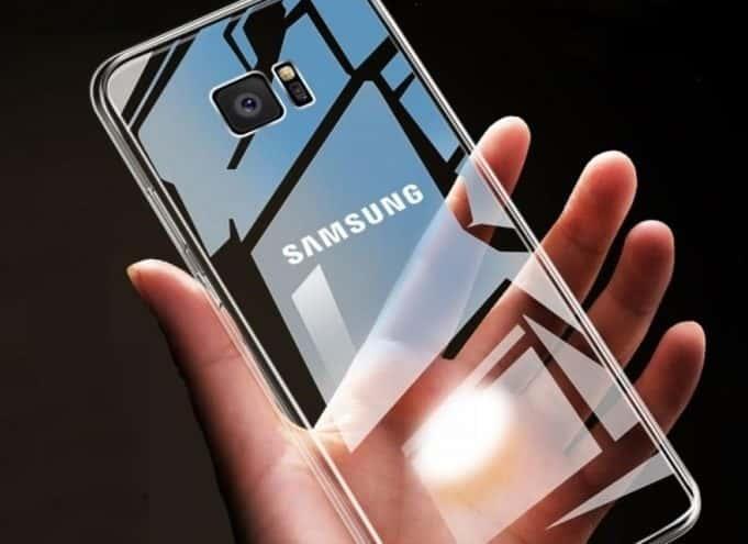 Patenta Samsung teléfono con pantalla transparente