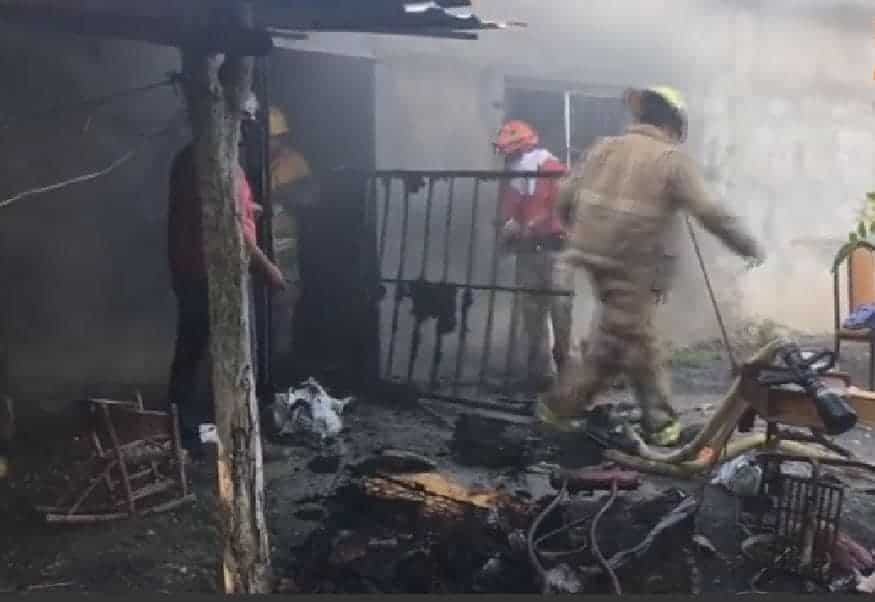 El incendio se registró en una vivienda en General Terán