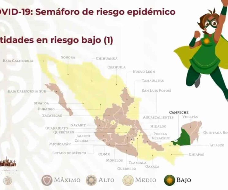 Campeche, el primer estado en semáforo epidemiológico