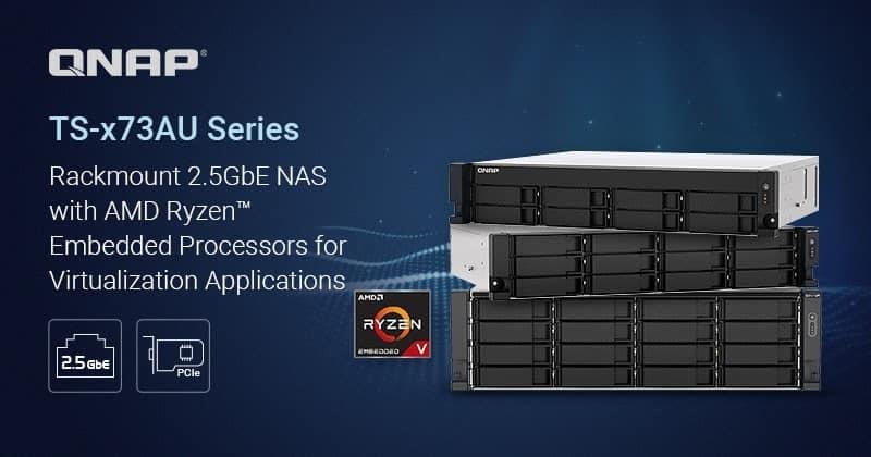 QNAP presenta la serie NAS TS-x73AU con CPU AMD Ryzen