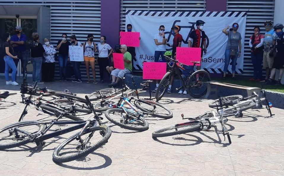 Exigen con protesta justicia para ciclista