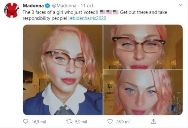 Madonna muestra abiertamente su apoyo a Joe Biden