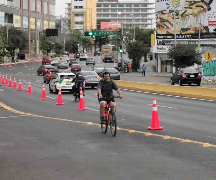 Inician con éxito prueba piloto de ciclovía en Cuauhtémoc