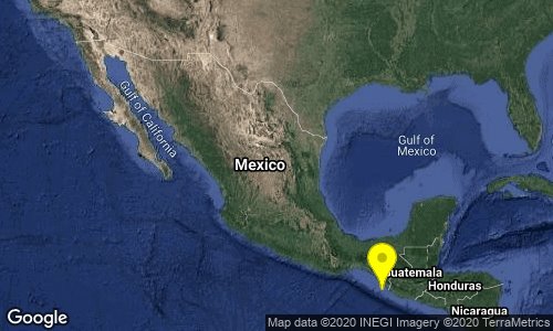 Se registra sismo de magnitud 5.2 en suroeste de Tapachula