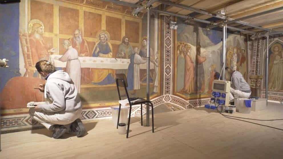Salvan restauradores los frescos de Giotto