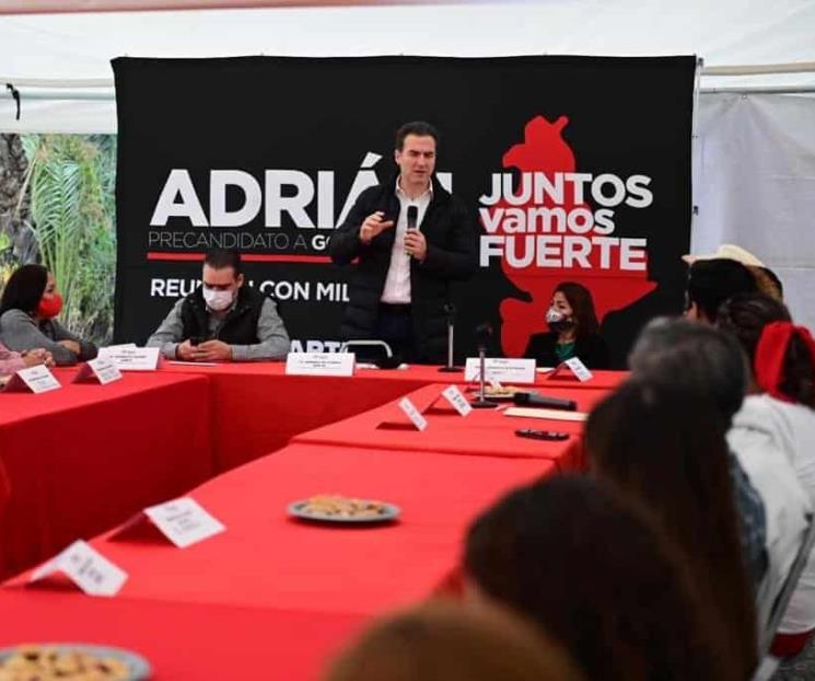 Invita Adrián de la Garza a fortalecer al PRI