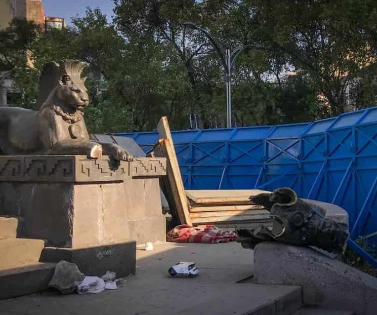Vandalismo, otra vez en esculturas de Paseo de la Reforma
