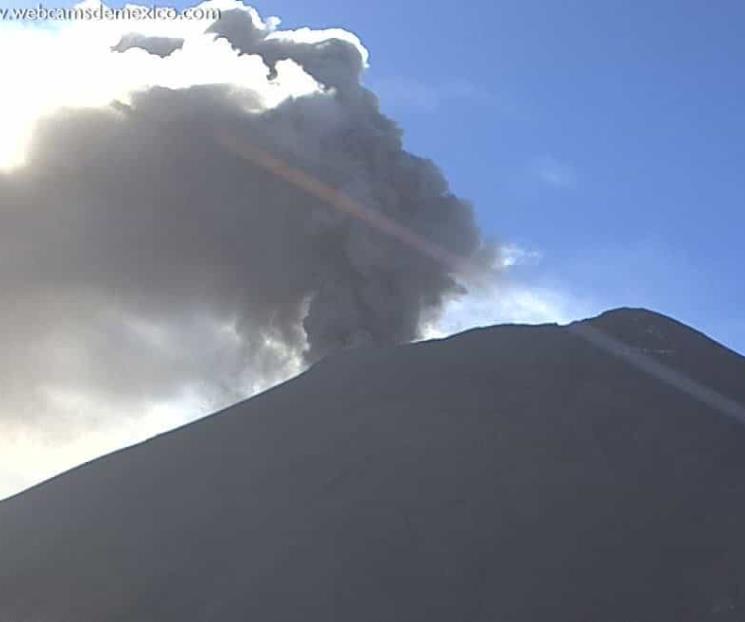 Volcán Popocatépetl mantiene su actividad