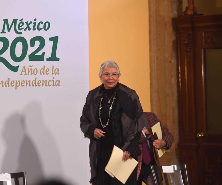 Encabeza Olga Sánchez Cordero conferencia matutina