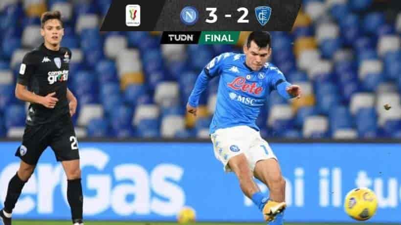 Marca Chuky y avanza Napoli en Copa de Italia