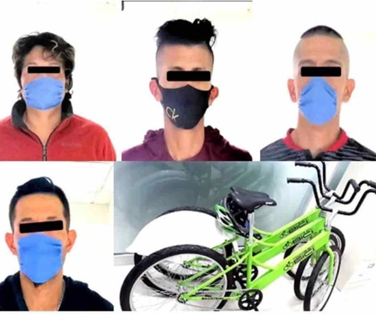 Arrestan a implicados en robo de bicicletas