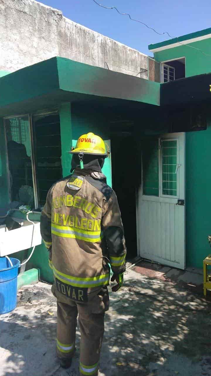 Reportaron un incendio de una vivienda en la Moisés Sanz
