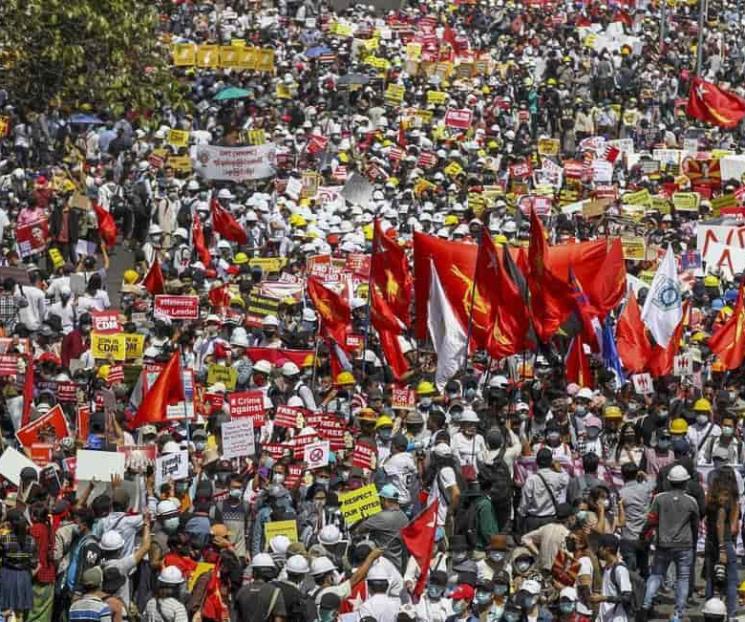 Siguen protestas en Myanmar