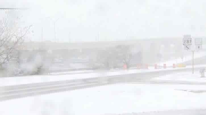 Segunda nevada paraliza a San Antonio