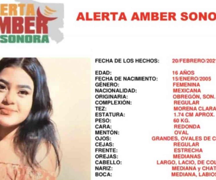 Activan Alerta Amber para la menor desaparecida en Sonora