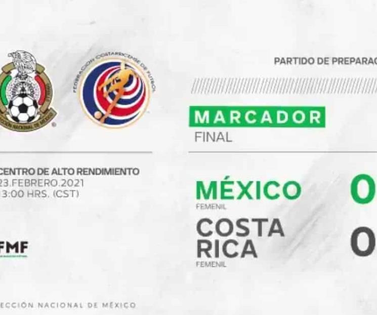 Empata TRI Femenil a cero goles ante Costa Rica