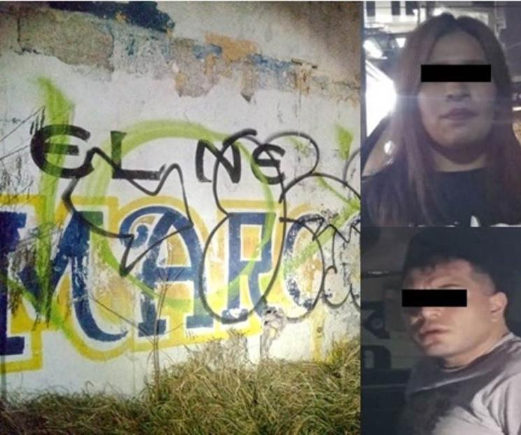 Detienen a grafiteros en la Colonia Talleres