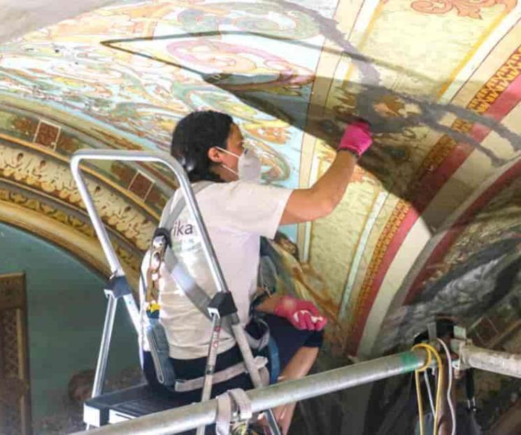 Entregan restaurado mural del Templo de Dolores
