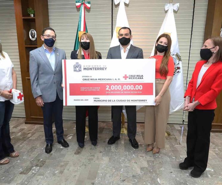 Hace Monterrey donativo a Cruz Roja Mexicana