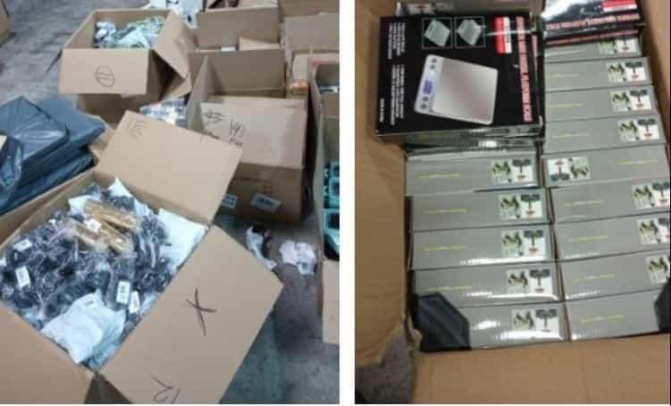 Decomisan 44 mil kits ilegales de pruebas Covid en el AICM