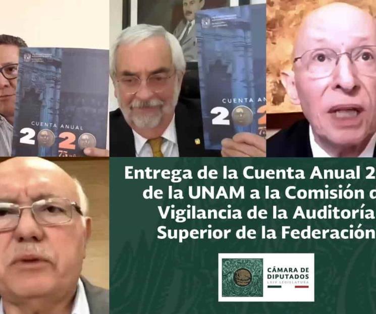 Entrega UNAM a Comisión de Vigilancia su Cuenta Anual 2020