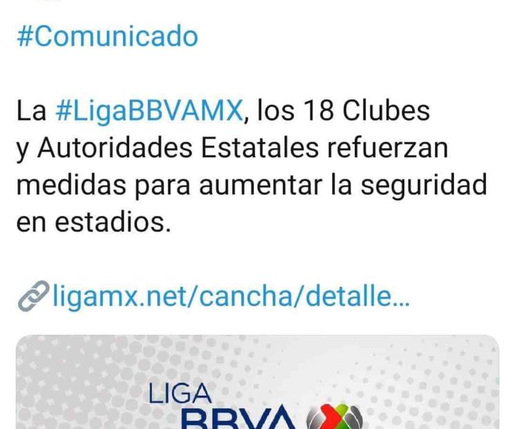 Tras riña post clásico, Liga MX reforzará seguridad