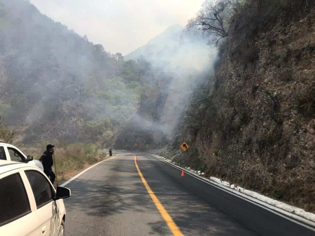 montaron un operativo de emergencias en la Sierra del municipio de Iturbide, al incrementarse el incendio forestal