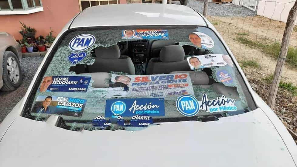Vandalizan vehículo usado en campaña de  candidato
