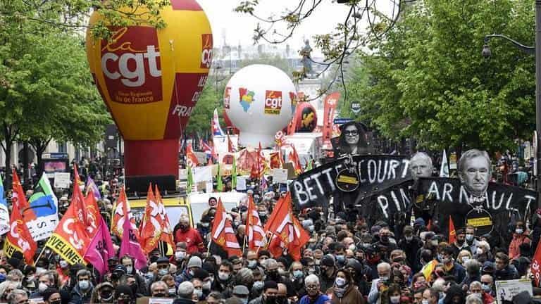 Manifestaciones en Francia por el Primero de Mayo
